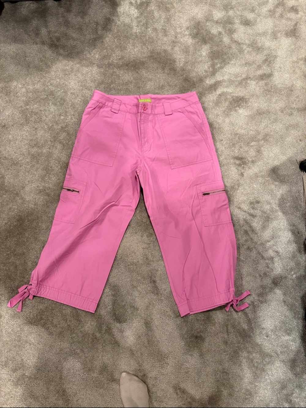 Pink Cargo Capri Bottoms